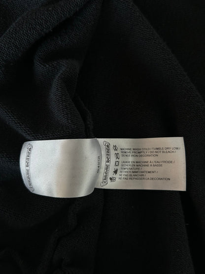 Chrome Hearts Black & White Cross Jacquard Horseshoe Logo Zip Up Hoodie
