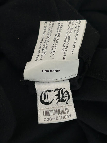 Chrome Hearts Black & White Flame Logo T-Shirt