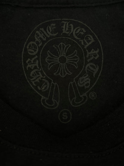 Chrome Hearts Black & White Vertical Dagger Logo T-Shirt