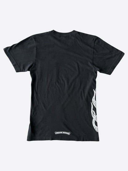 Chrome Hearts Black & White Flame Logo T-Shirt