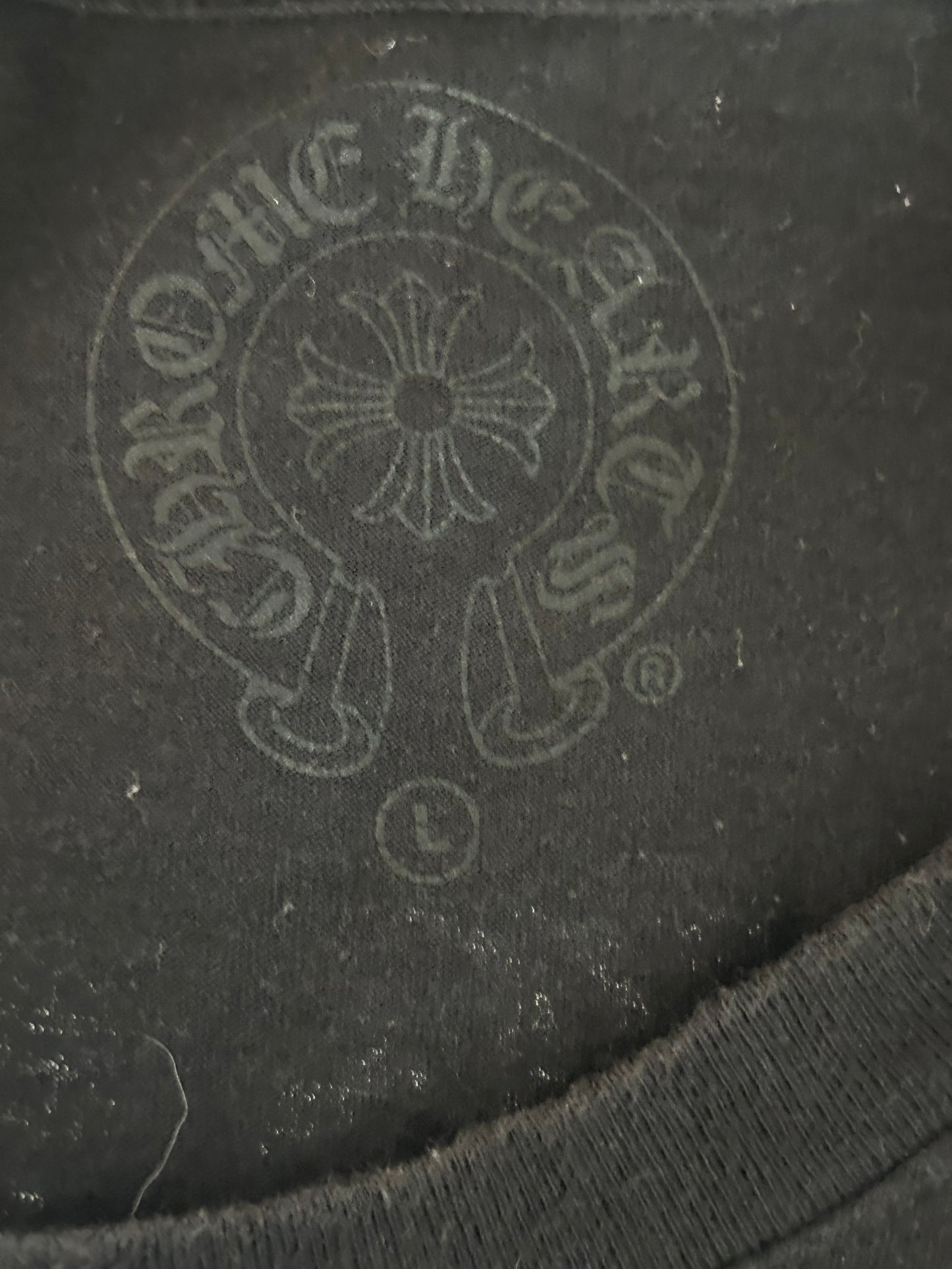 Chrome Hearts Black & White Dagger Logo T-Shirt
