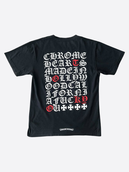 Chrome Hearts Black & White Tokyo Exclusive Eyechart T-Shirt