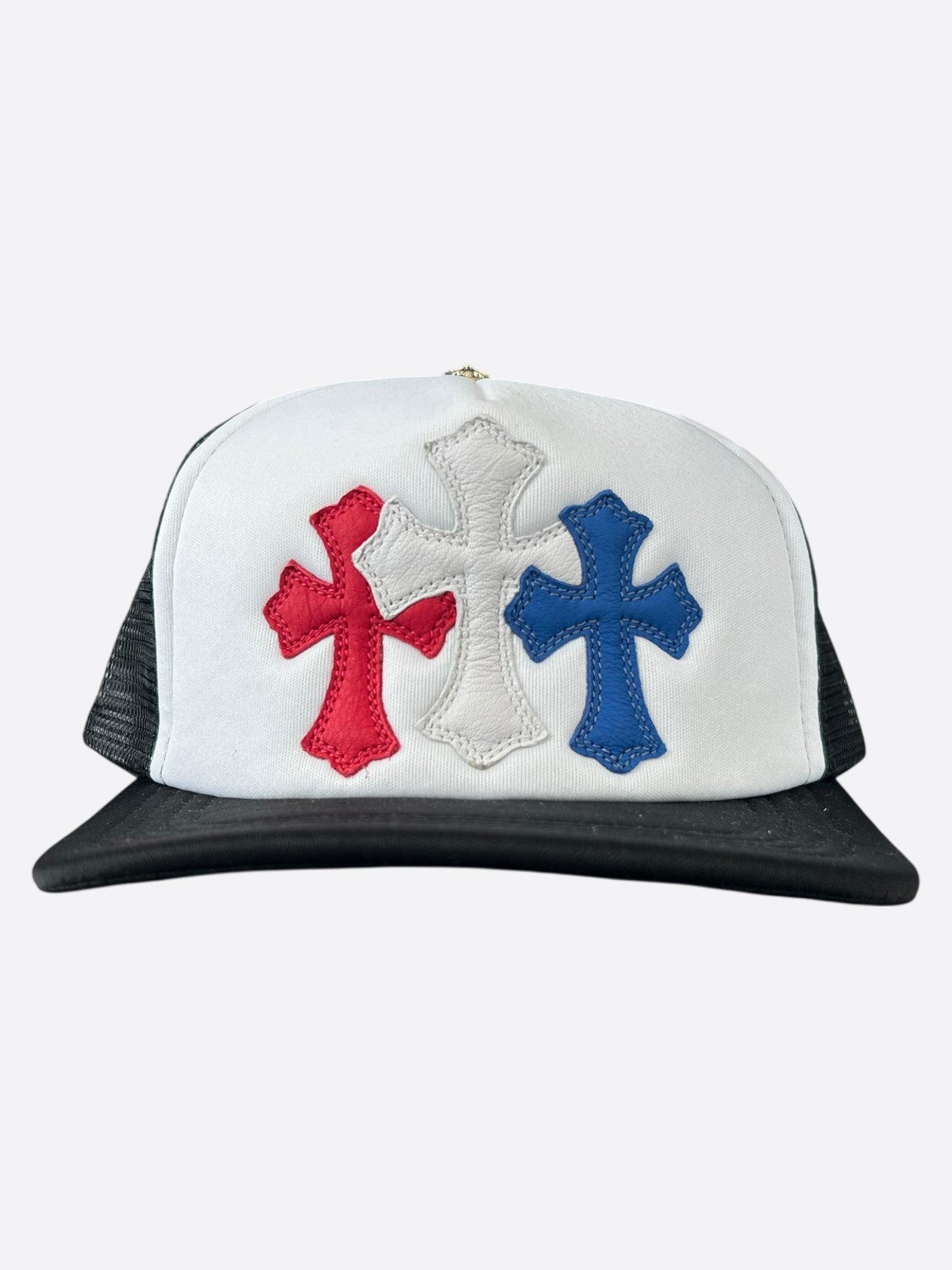 Chrome Hearts Black USA Triple Cross Patch Hat