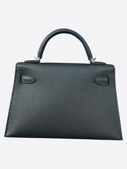 Hermes Black Epsom Mini Kelly 20