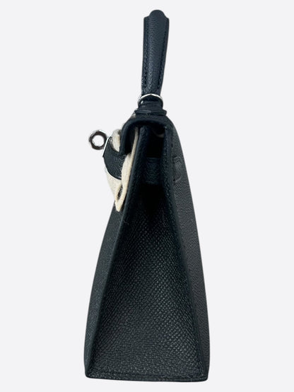 Hermes Black Epsom Mini Kelly 20