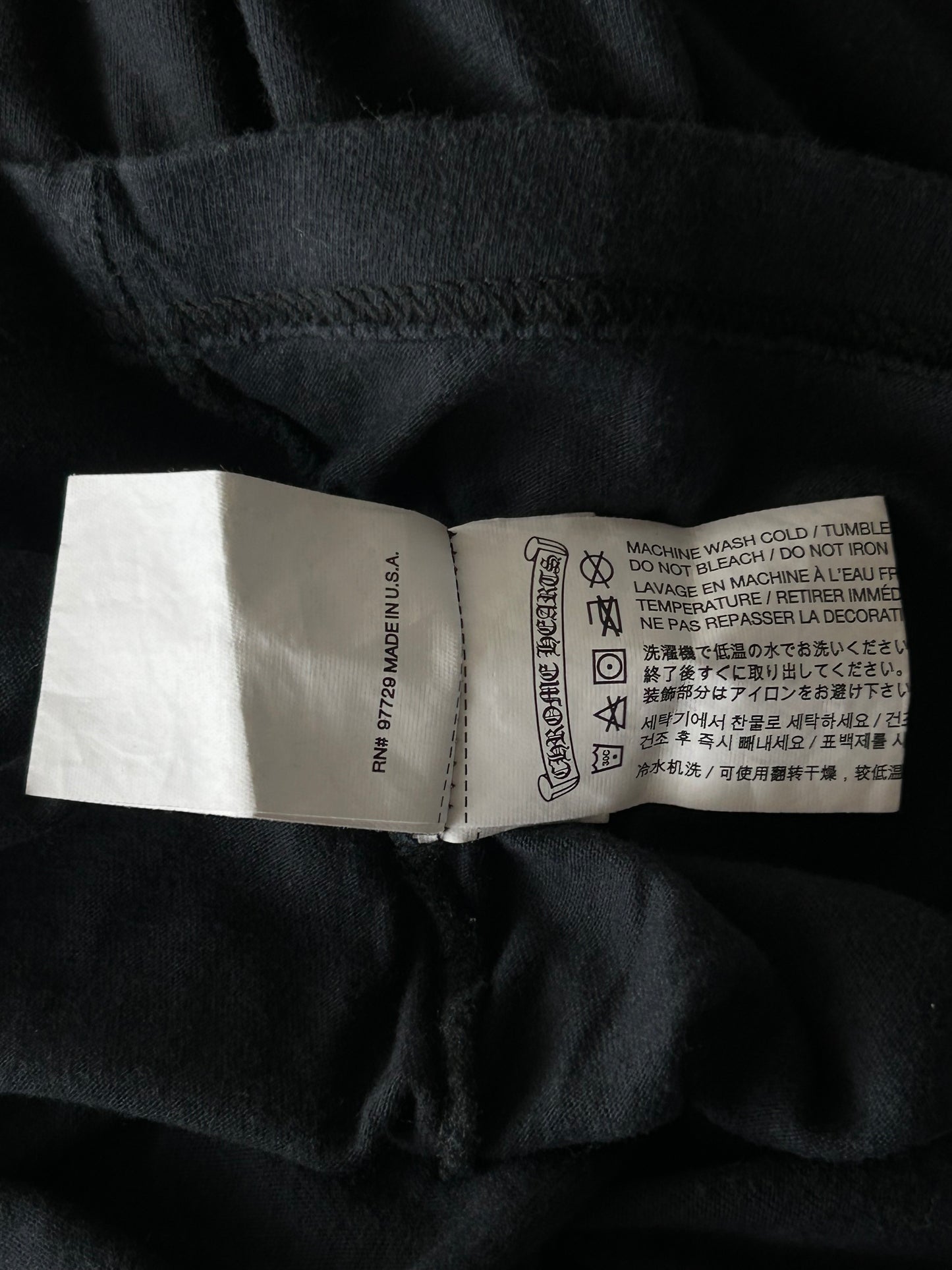 Chrome Hearts Black & White Cemetery Cross Logo T-Shirt