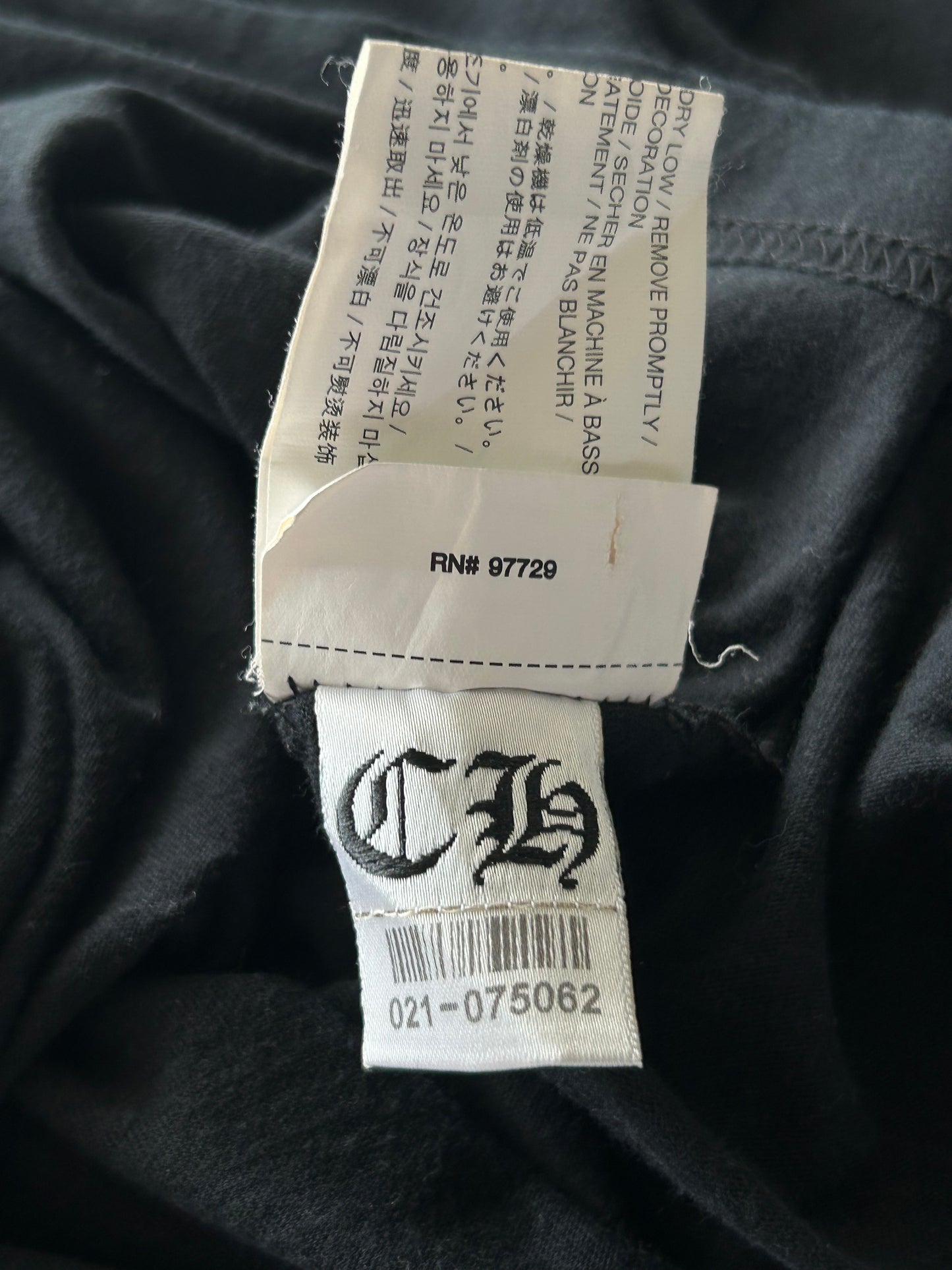 Chrome Hearts Black Gradient Dagger Logo T-Shirt