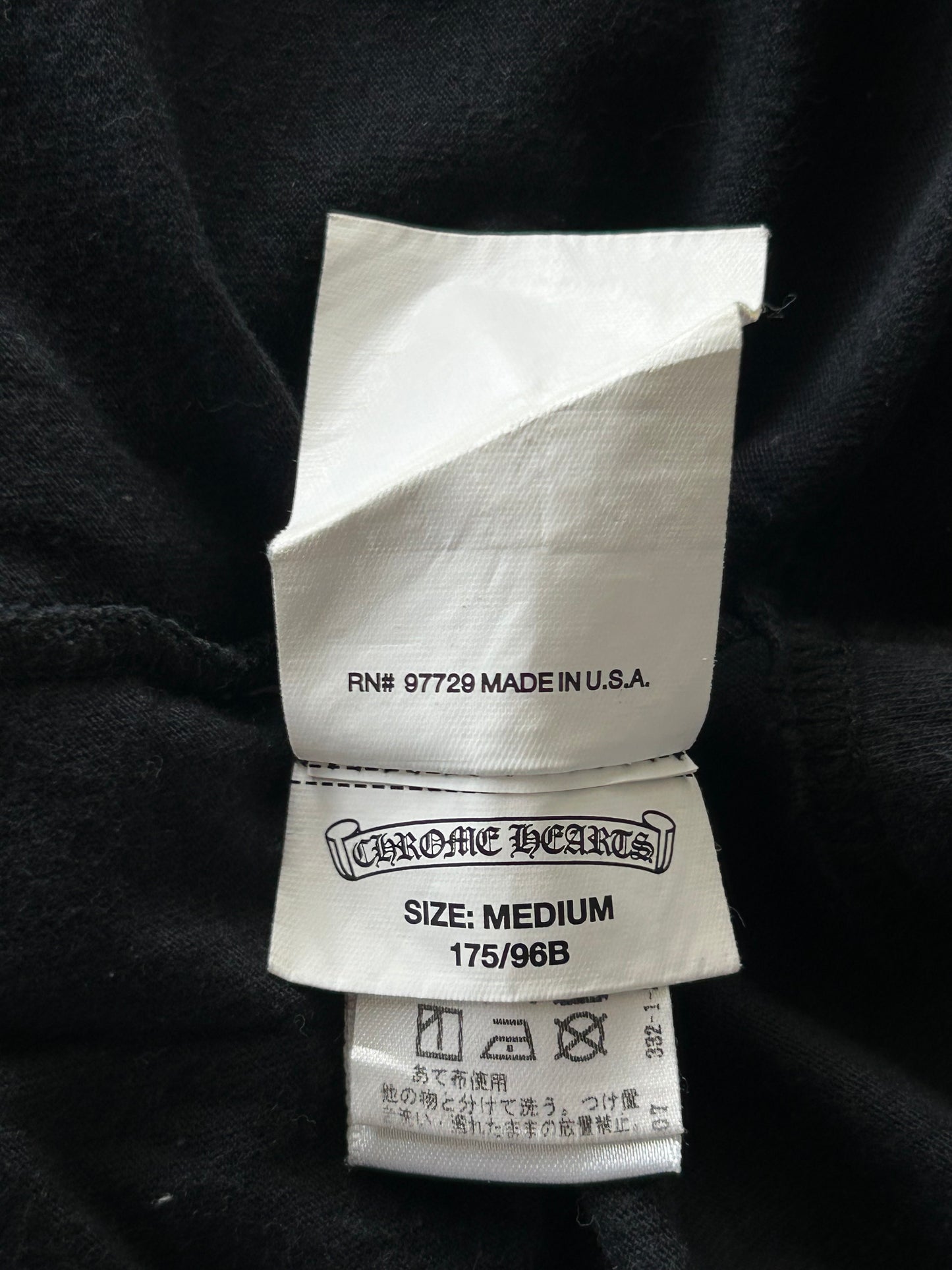 Chrome Hearts Black & White Cemetery Cross Logo T-Shirt