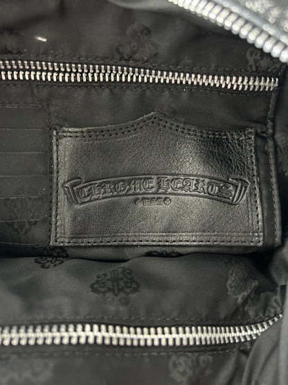 Chrome Hearts Silver Fleur De Lis Flared Fringe Hobo Bag