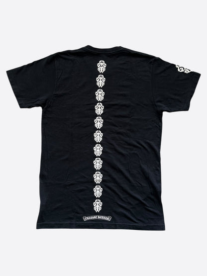 Chrome Hearts Black & White Vertical Dagger Logo T-Shirt