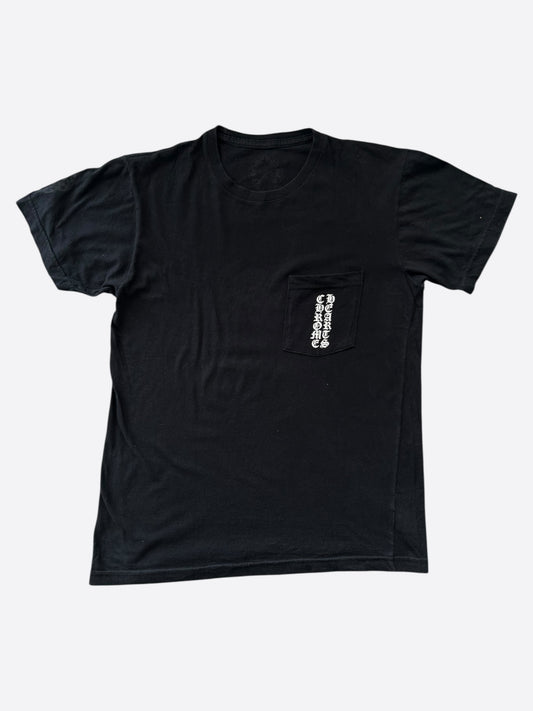 Chrome Hearts Black & White Cemetery Cross Logo T-Shirt