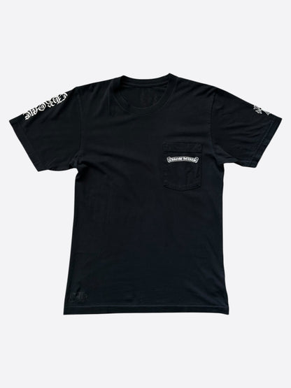 Chrome Hearts Black & White Cemetery Cross Logo T-Shirt