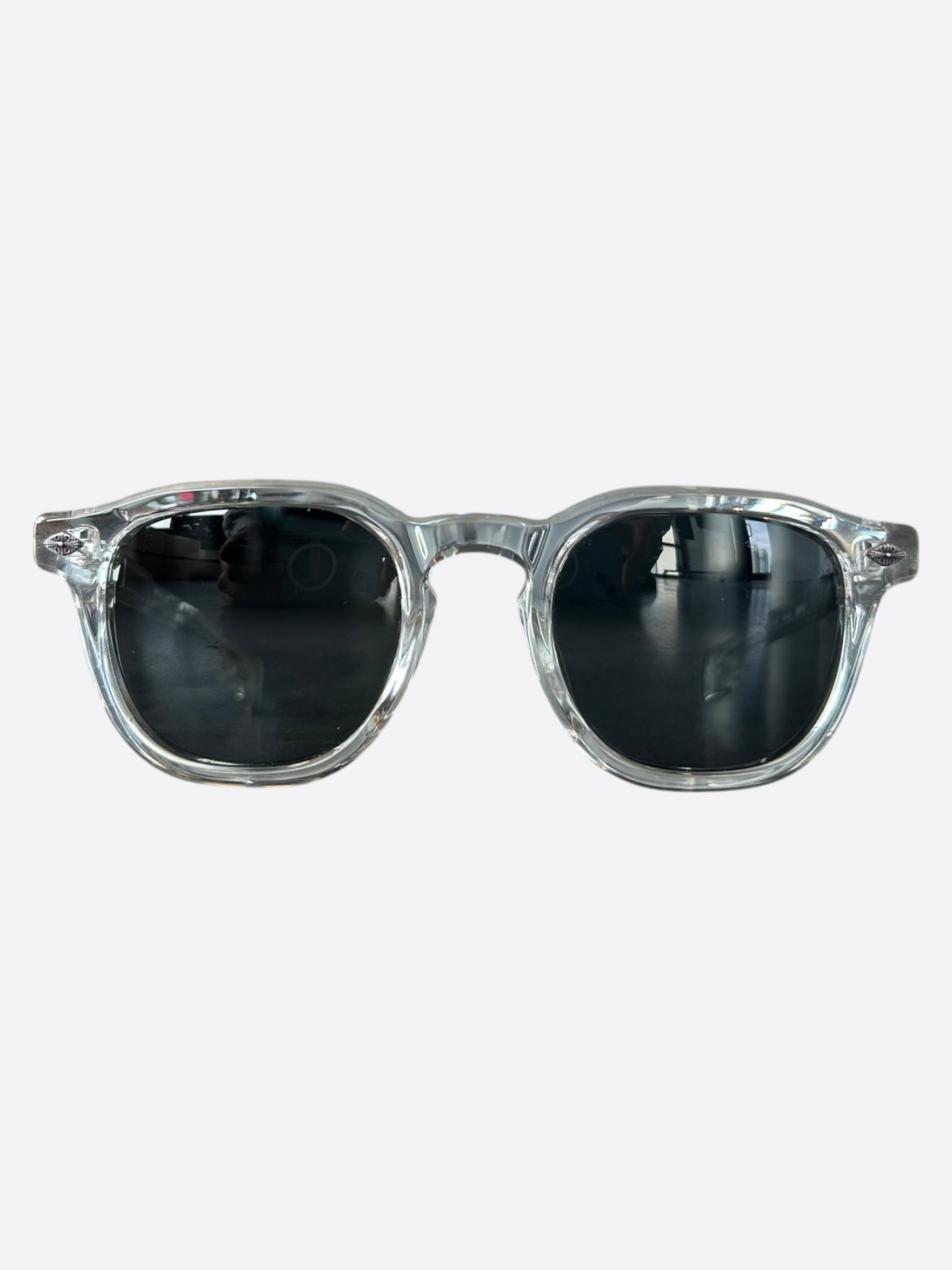 Chrome Hearts Clear & Silver Chirp Chirp Sunglasses