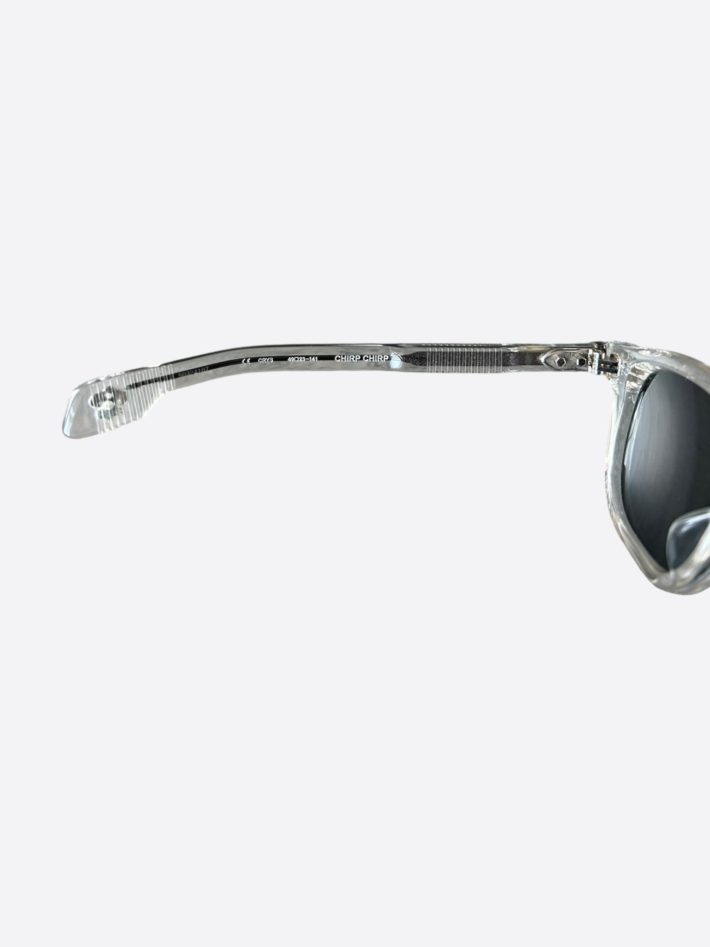 Chrome Hearts Clear & Silver Chirp Chirp Sunglasses