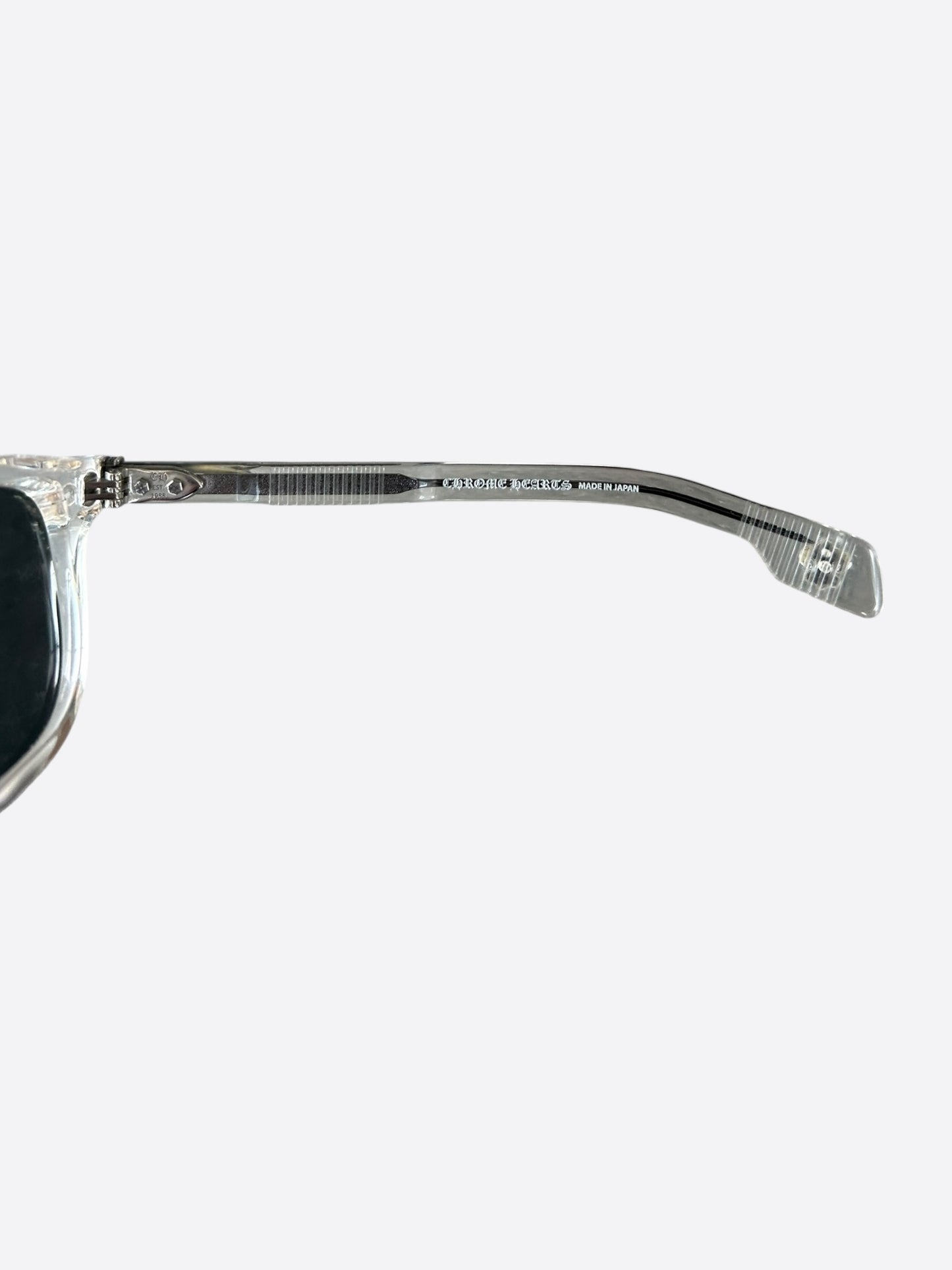 Chrome Hearts Clear & Silver Chirp Chirp Sunglasses
