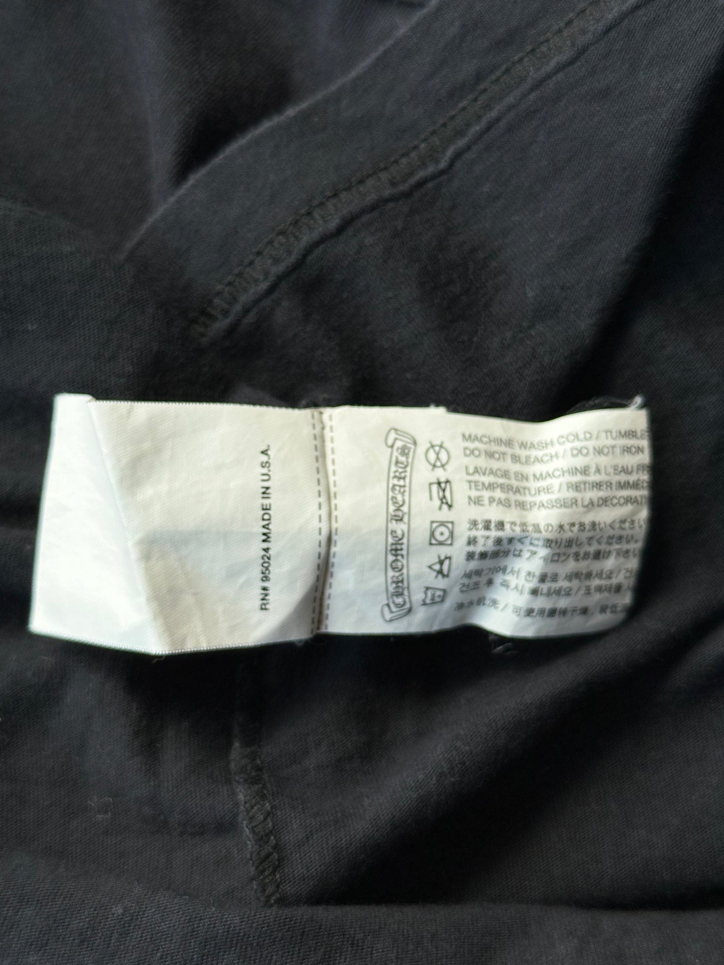 Chrome Hearts Silver Horseshoe Logo T-Shirt