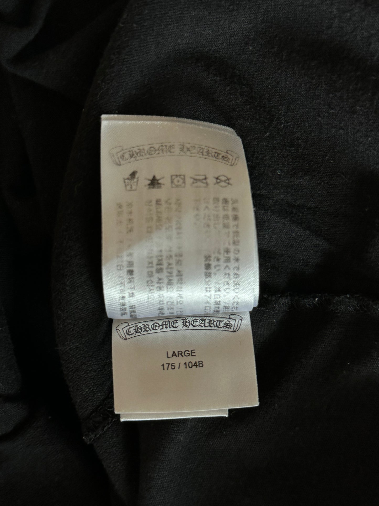 Chrome Hearts Black & White Scroll Logo T-Shirt