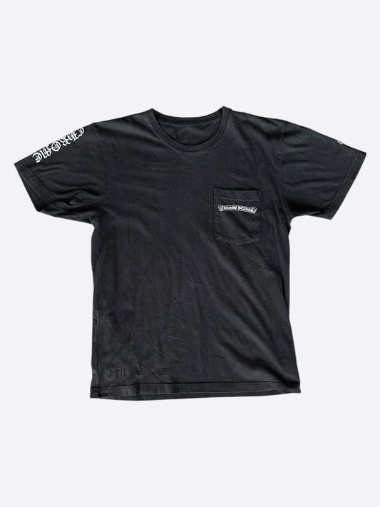 Chrome Hearts Black & White Cemetery Cross Logo T-Shirt