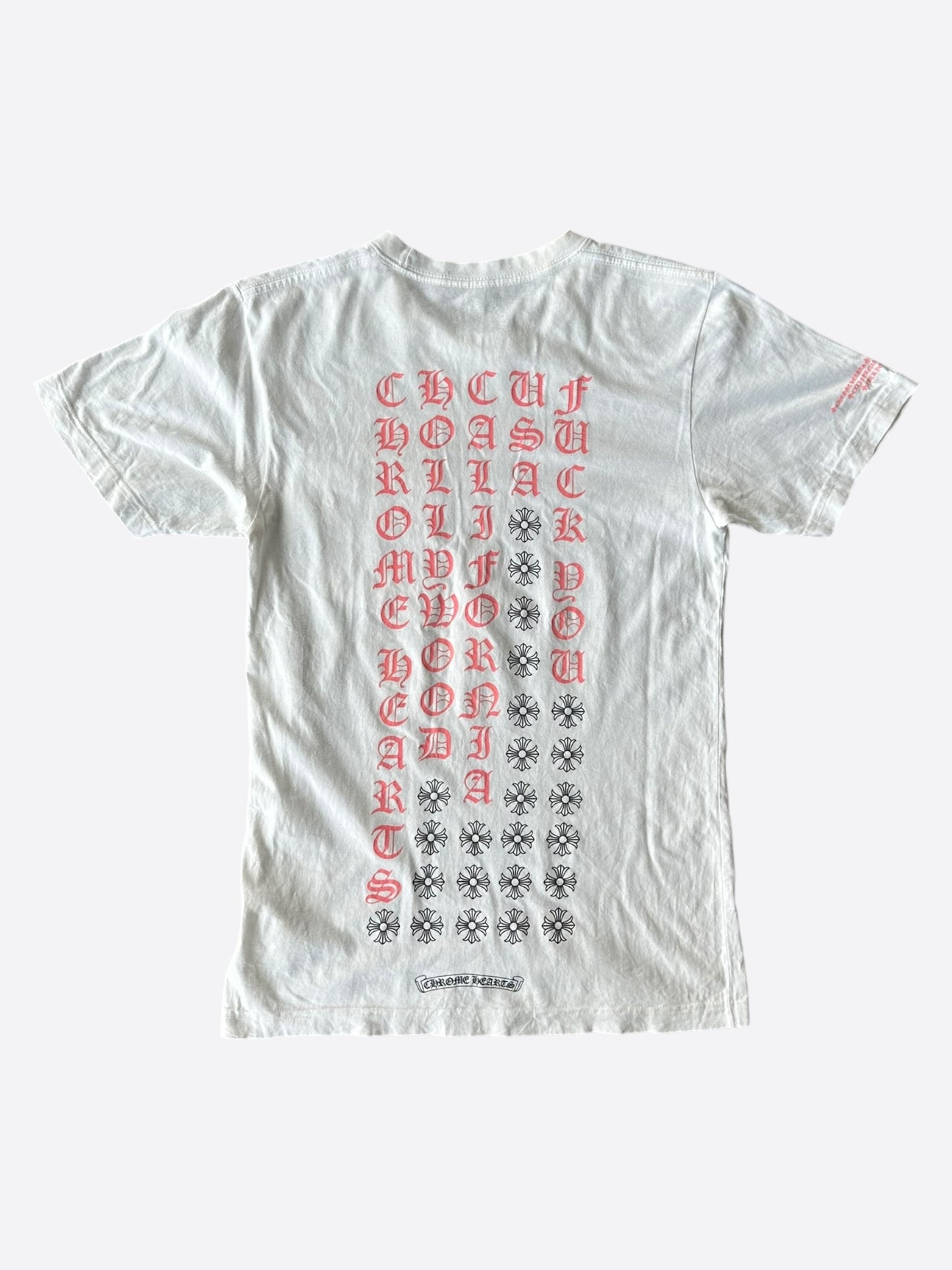 Chrome Hearts White & Red Made In Hollywood T-Shirt