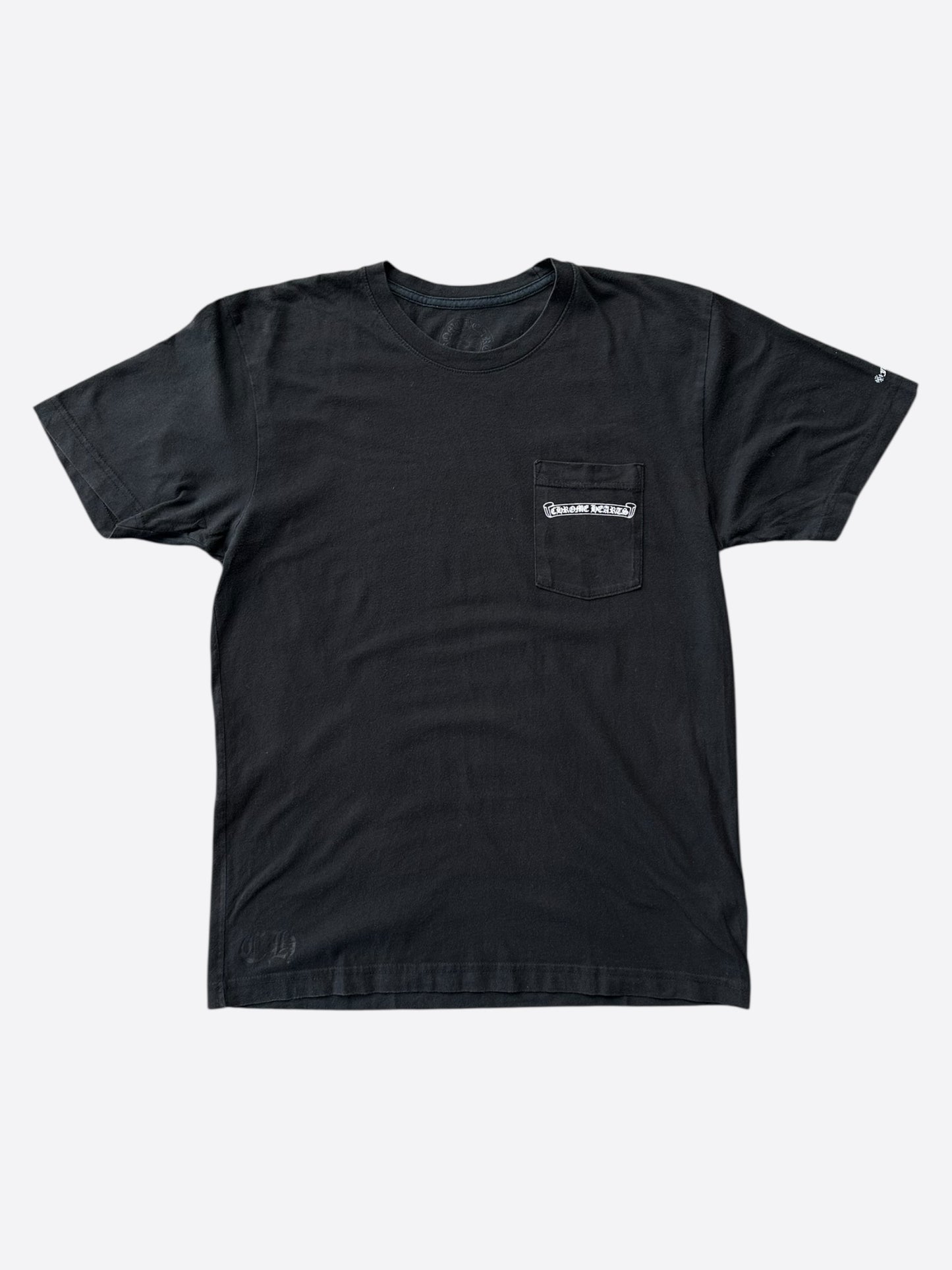 Chrome Hearts Black & White Scroll Logo T-Shirt