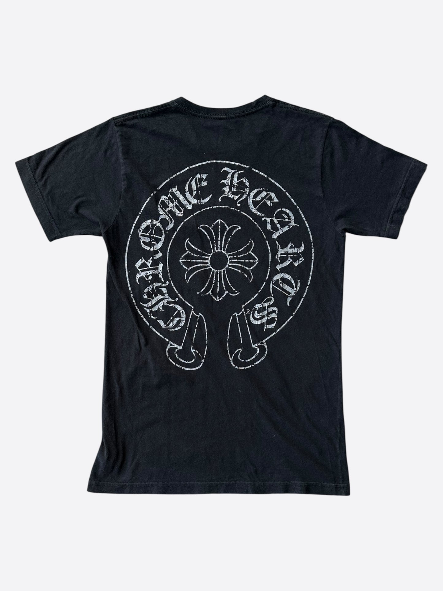 Chrome Hearts Silver Horseshoe Logo T-Shirt