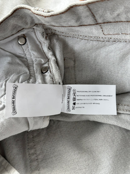 Chrome Hearts Levis White & Mixed Cross Patch Jeans