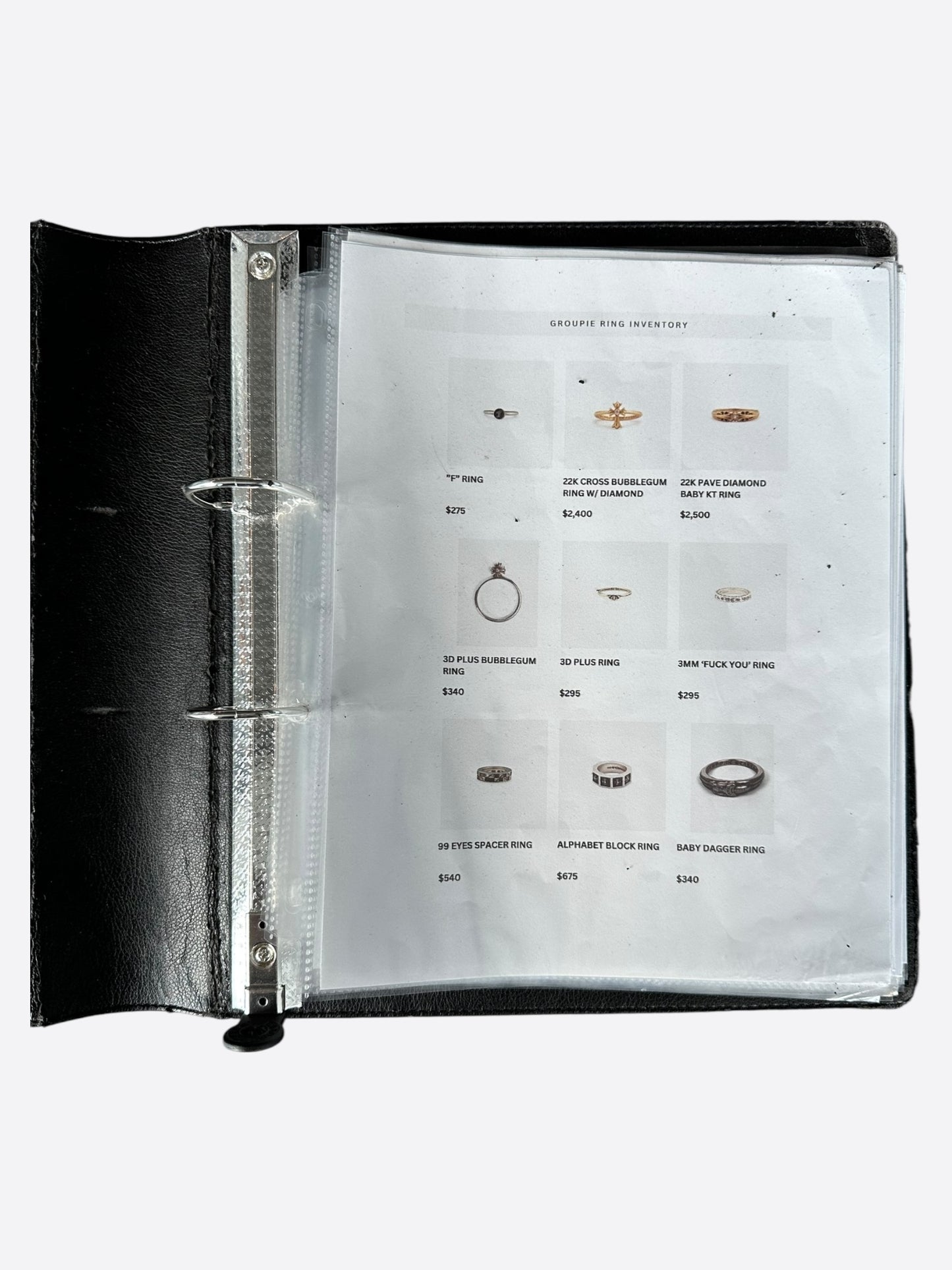 Chrome Hearts Black Leather Binder