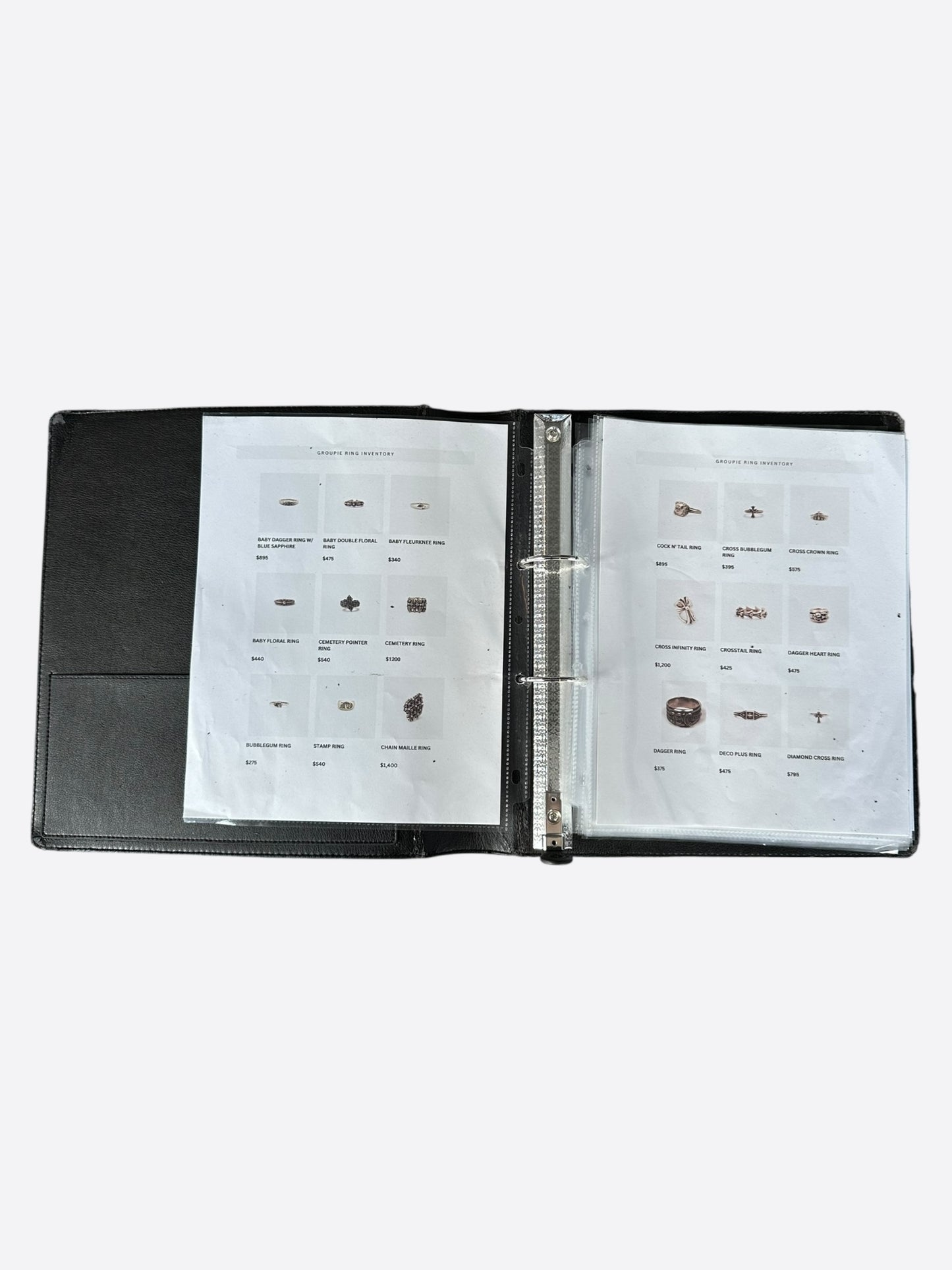 Chrome Hearts Black Leather Binder