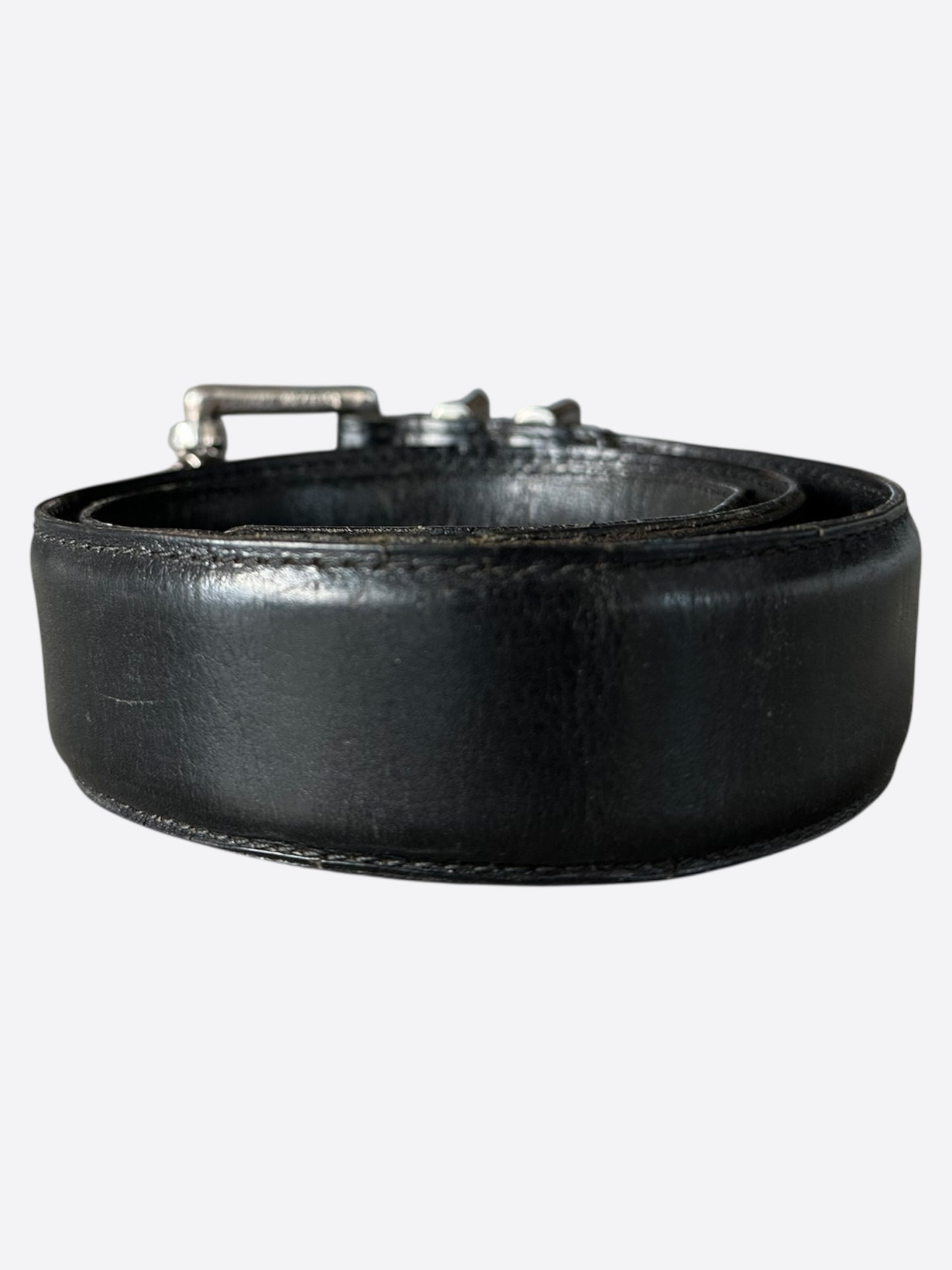 Chrome Hearts Black & Silver Roller Belt