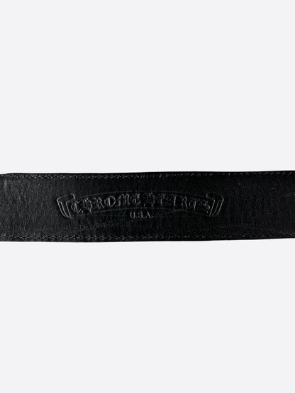 Chrome Hearts Black & Silver Roller Belt