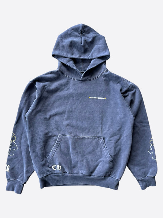 Chrome Hearts Drake Blue Certified Cross Logo Hoodie