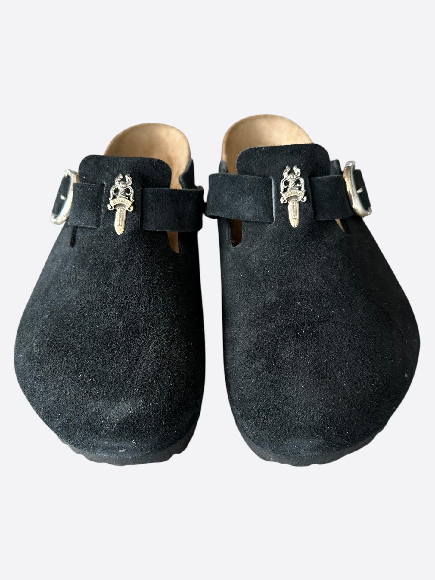 Chrome Hearts Black & Silver Dagger Birkenstocks