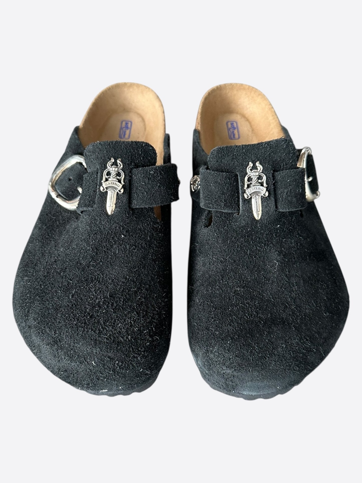 Chrome Hearts Black & Silver Dagger Birkenstocks