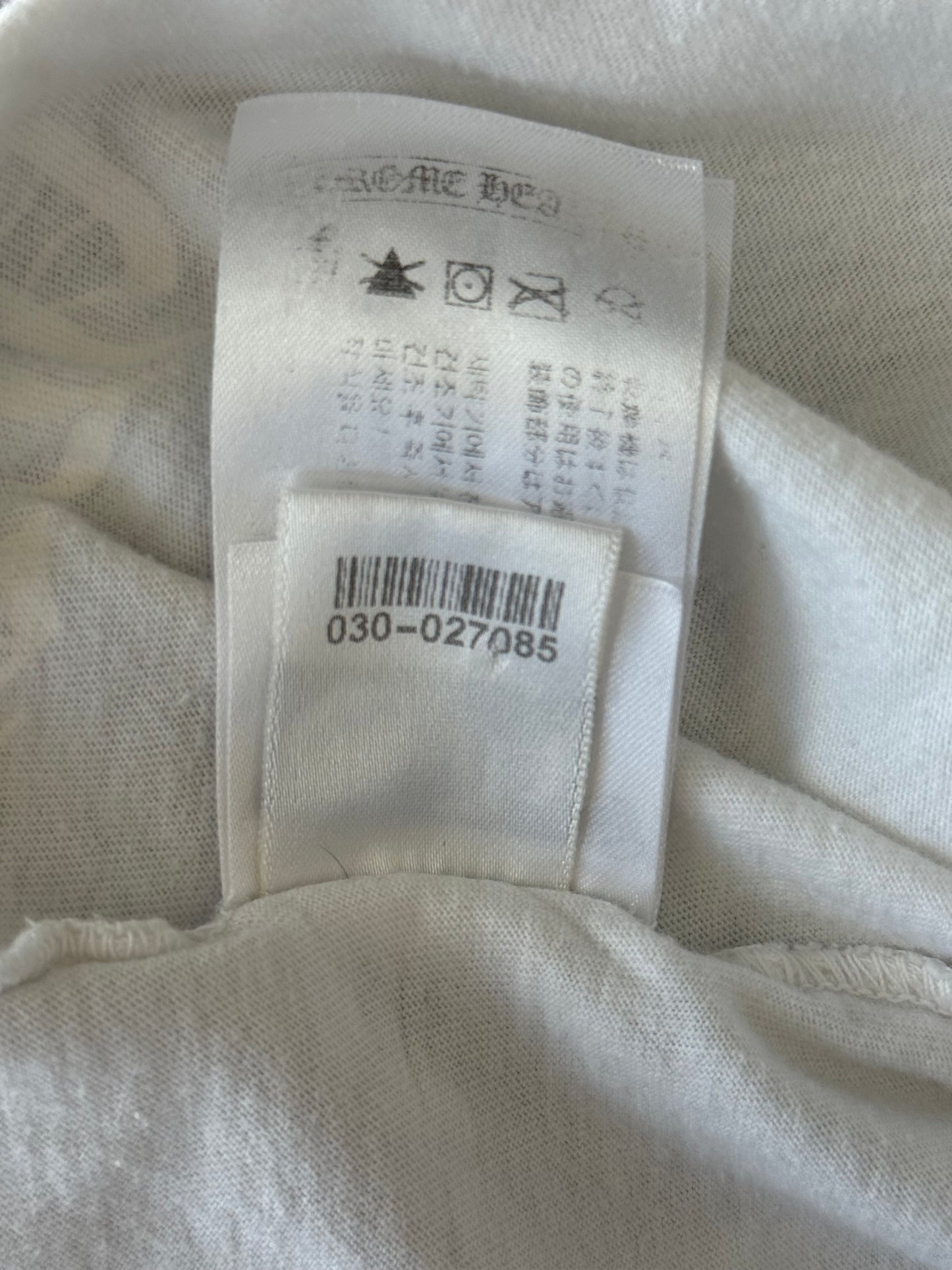 Chrome Hearts White & Black St. Barth Exclusive Horseshoe Logo T-Shirt