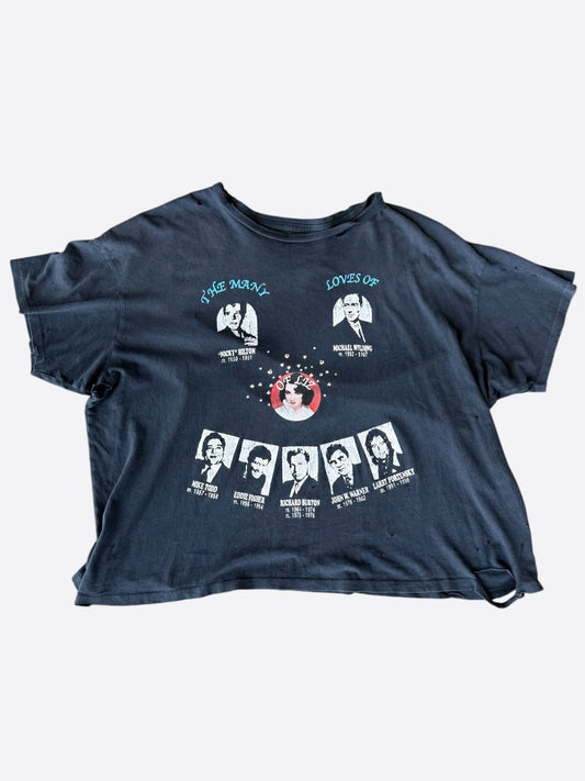 Paly Navy & White Loves Of Liz Graphic Distressed T-Shirt