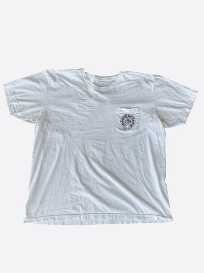 Chrome Hearts White & Black St. Barth Exclusive Horseshoe Logo T-Shirt