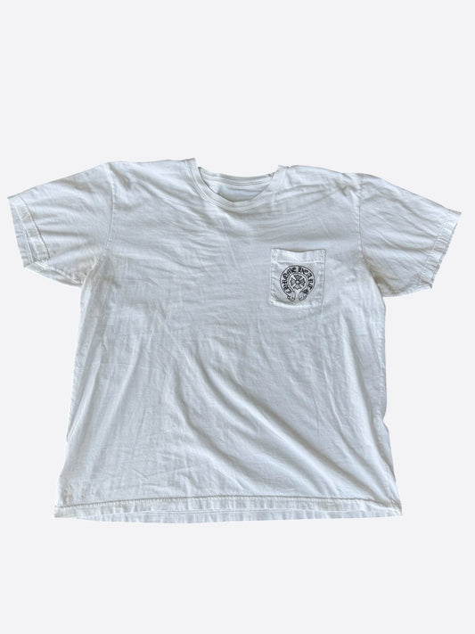 Chrome Hearts White & Black St. Barth Exclusive Horseshoe Logo T-Shirt
