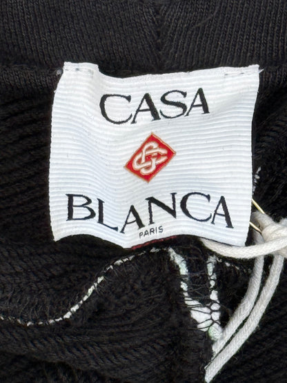 Casablanca Black & Gradient Embroidered Logo Sweatpants