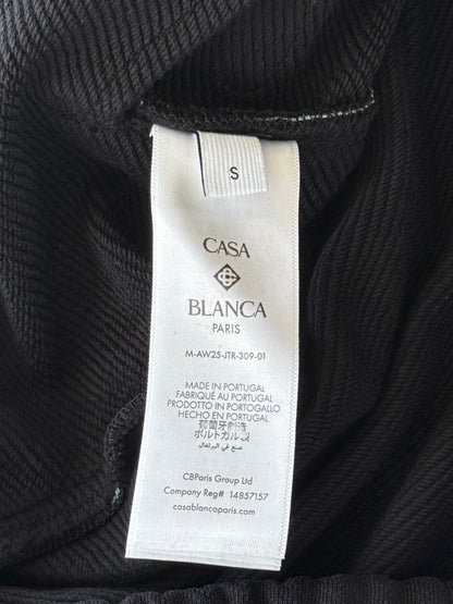 Casablanca Black & Gradient Embroidered Logo Sweatpants