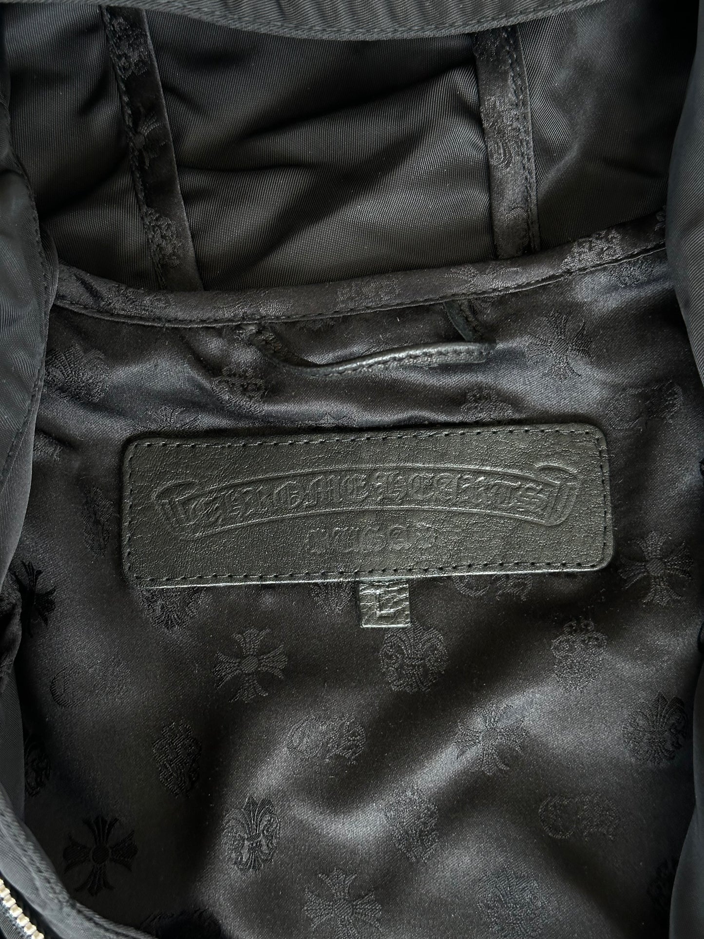 Chrome Hearts Black Nylon Cross Patch Parka Jacket