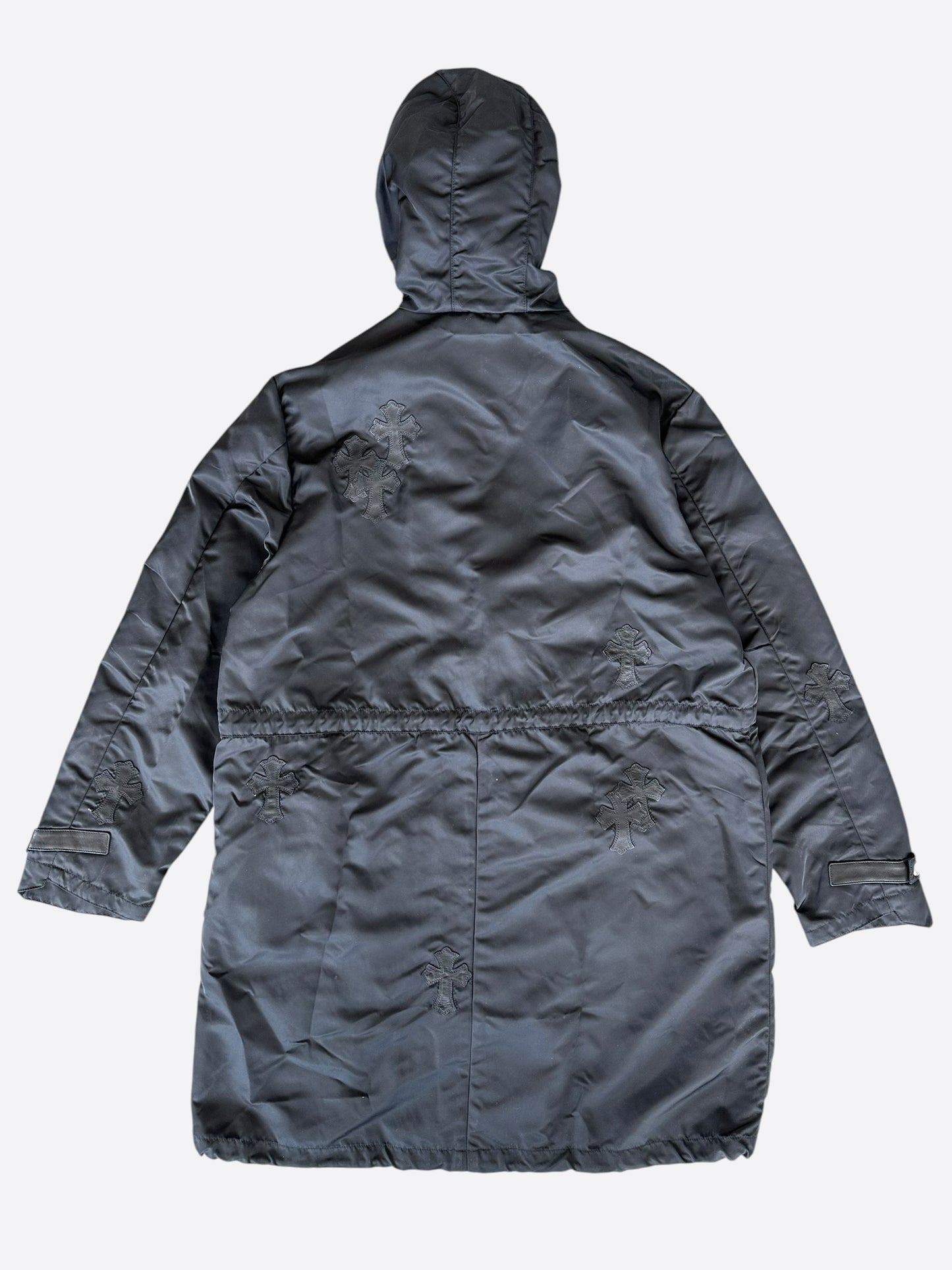 Chrome Hearts Black Nylon Cross Patch Parka Jacket