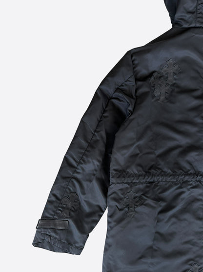 Chrome Hearts Black Nylon Cross Patch Parka Jacket
