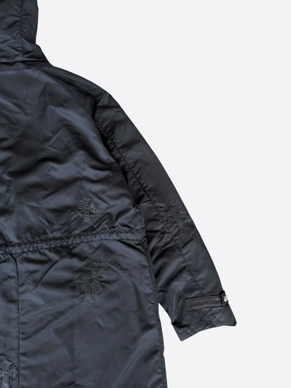 Chrome Hearts Black Nylon Cross Patch Parka Jacket
