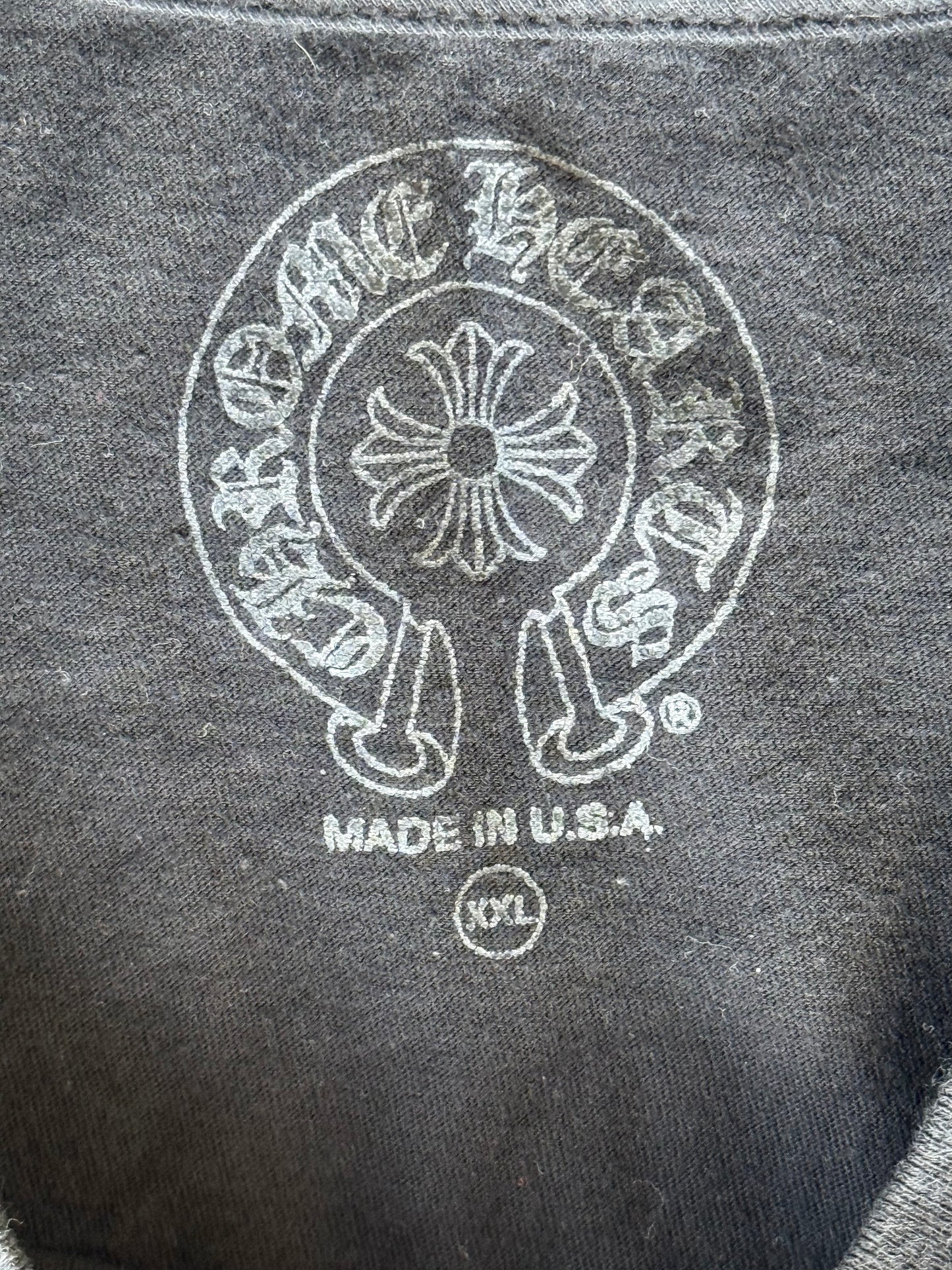 Chrome Hearts Black & Pink Horseshoe Logo Longsleeve T-Shirt