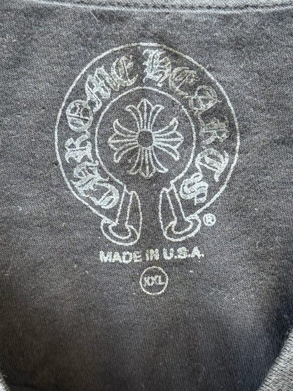 Chrome Hearts Black & Pink Horseshoe Logo Longsleeve T-Shirt