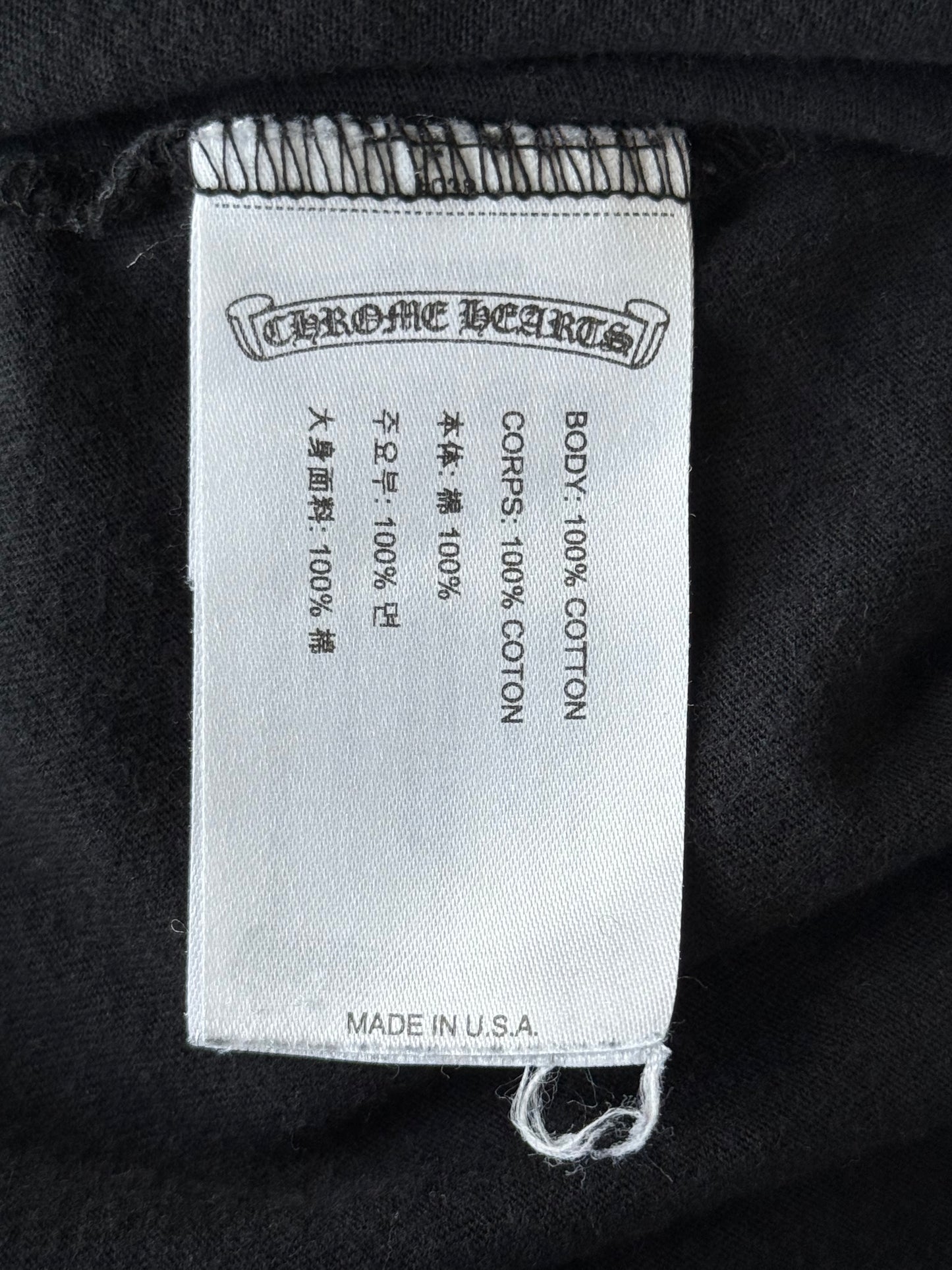 Chrome Hearts Black & Pink Horseshoe Logo Longsleeve T-Shirt