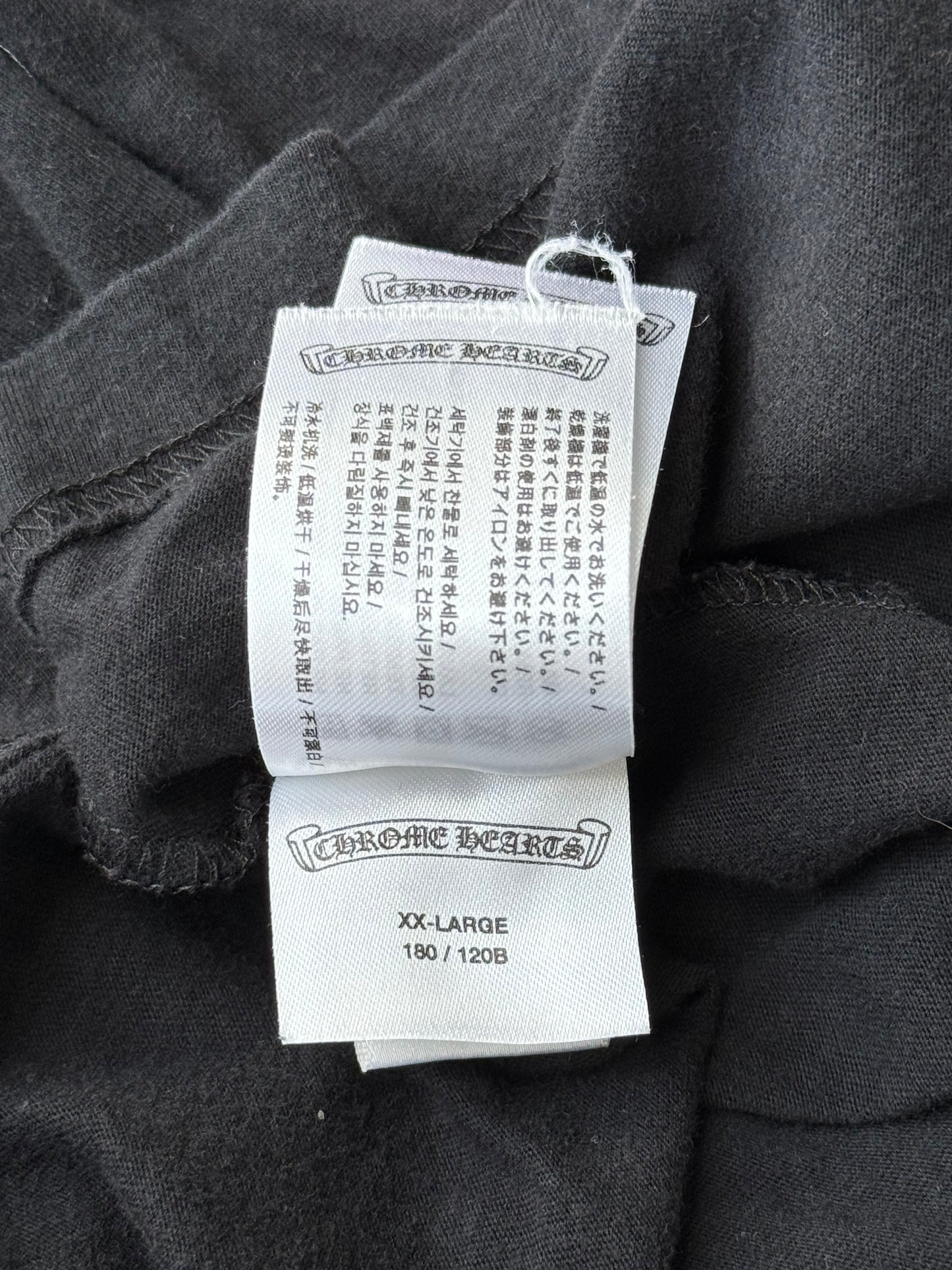Chrome Hearts Black & Pink Horseshoe Logo Longsleeve T-Shirt