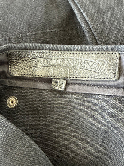 Chrome Hearts Black Cross Patch Carpenter Pants