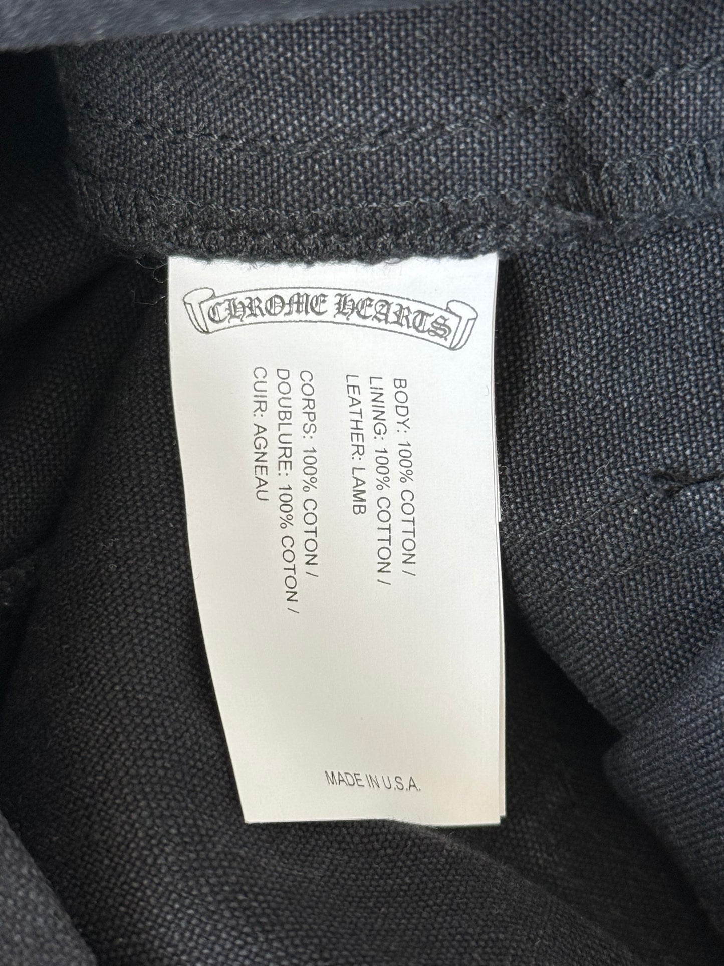 Chrome Hearts Black Cross Patch Carpenter Pants