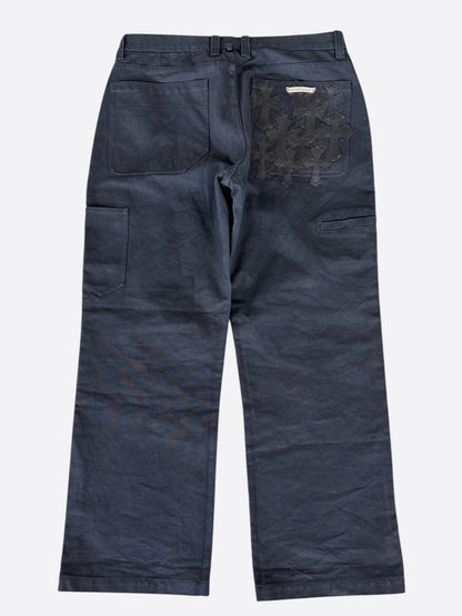 Chrome Hearts Black Cross Patch Carpenter Pants